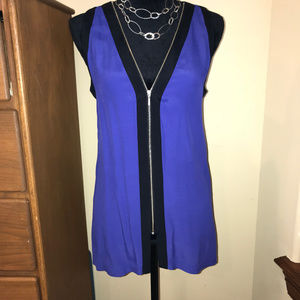 Trouve sexy zippered sleeveless shirt, size small